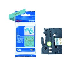 TZe-RL54 printer guld tekst p lysebl 24mm satinbnd