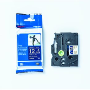 TZe-RN34 printer guld tekst p marineblt bnd