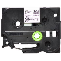 TZe tape 24mmx8m safety black/white