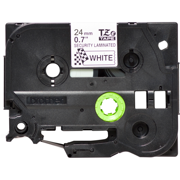 TZe tape 24mmx8m safety black/white