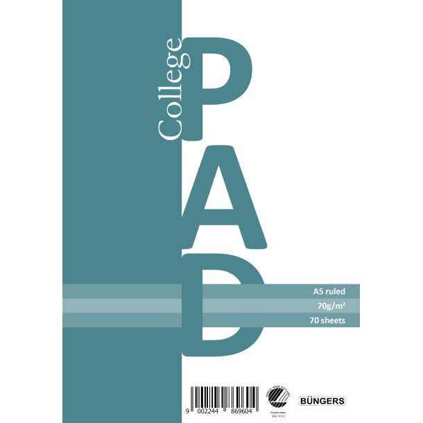 college pad A5 70g/70 sheets ruled (3) 