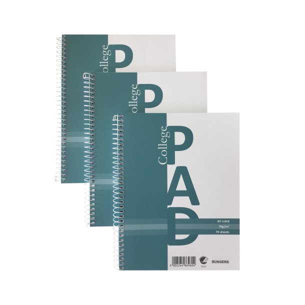 college pad A5 70g/70 sheets ruled (3)