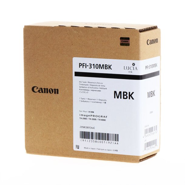 PFI-310MBK mat black ink tank 330 ml