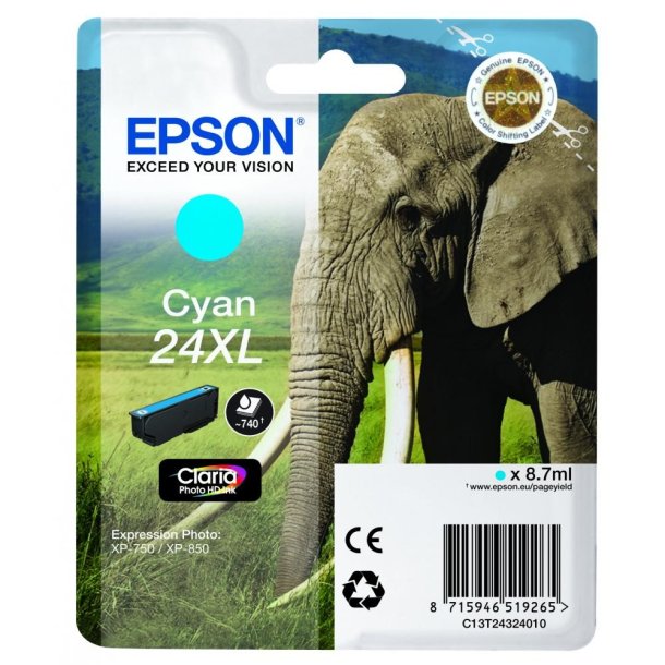 T2432 Cyan Ink Cartridge 24XL