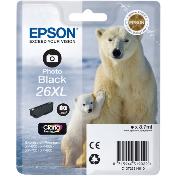 T2631 Photo Black Ink Cartridge XL