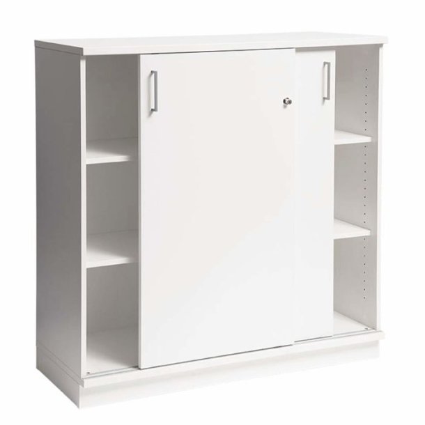 EP Xtra sliding door cabinet with 2&times;3 compartments (White)