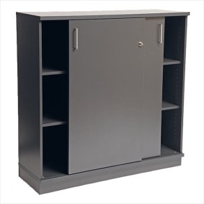 EP Xtra sliding door cabinet with 2×3 compartments (Anthracite)