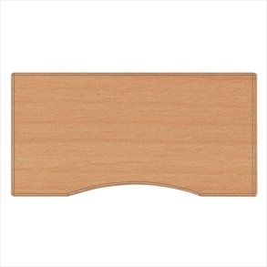 Table top with center bow - 80x160 cm (Beech)