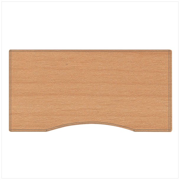 Table top with center bow - 80x160 cm (Beech)