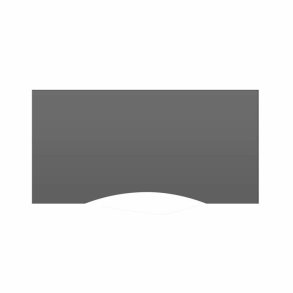 Table top with center bow - 90x180 cm (Anthracite)