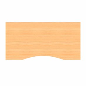 Table top with center bow - 90x180 cm (Beech)
