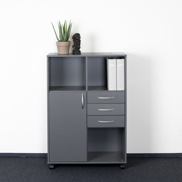 EPF Office cabinet 2x3h room - with door and drawers (black)