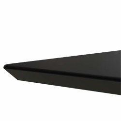 Table top with center arch - 90x180 cm, black linoleum