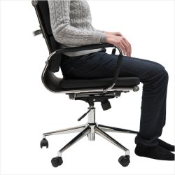 CC 10 72 A Office chair M in artificial leather and with low back