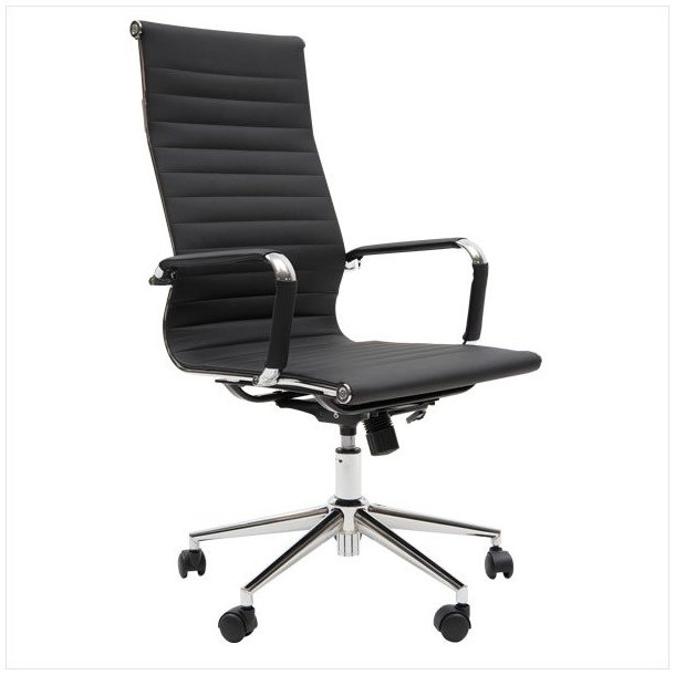 CC 10 72A Office chair H in artificial leather and with high back