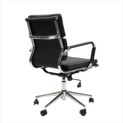 CC 10 90A Office chair M in artificial leather and with low back