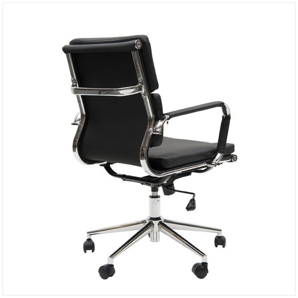 CC 10 90A Office chair M in artificial leather and with low back