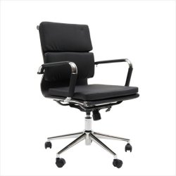 CC 10 90A Office chair M in artificial leather and with low back