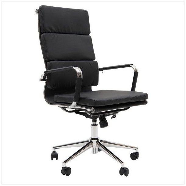 CC 10 90A Office chair H in artificial leather and with high back