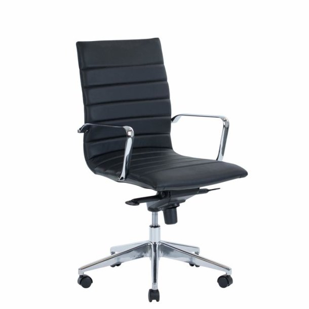 Office chair Prestige with medium backrest, black