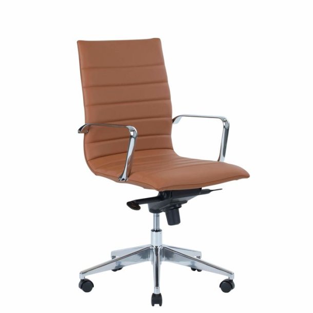 Office chair Prestige with medium back, cognac
