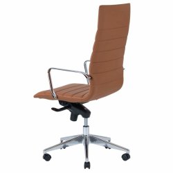 Office chair Prestige with high back, cognac
