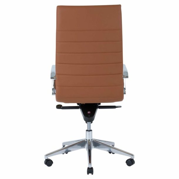 Office chair Prestige with high back, cognac