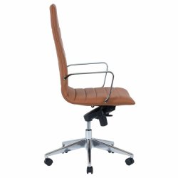 Office chair Prestige with high back, cognac