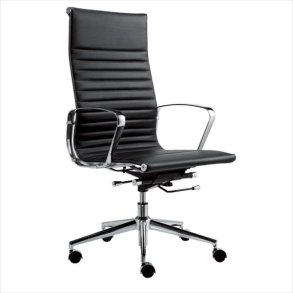 Wye office chair in leather and with high back