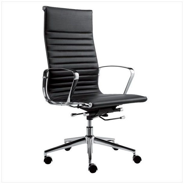 Wye office chair in leather and with high back