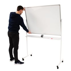 Whiteboard on wheels ECO 90&times;150 cm, white