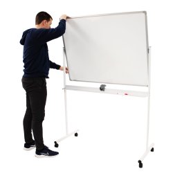 Whiteboard on wheels ECO 90&times;150 cm, white