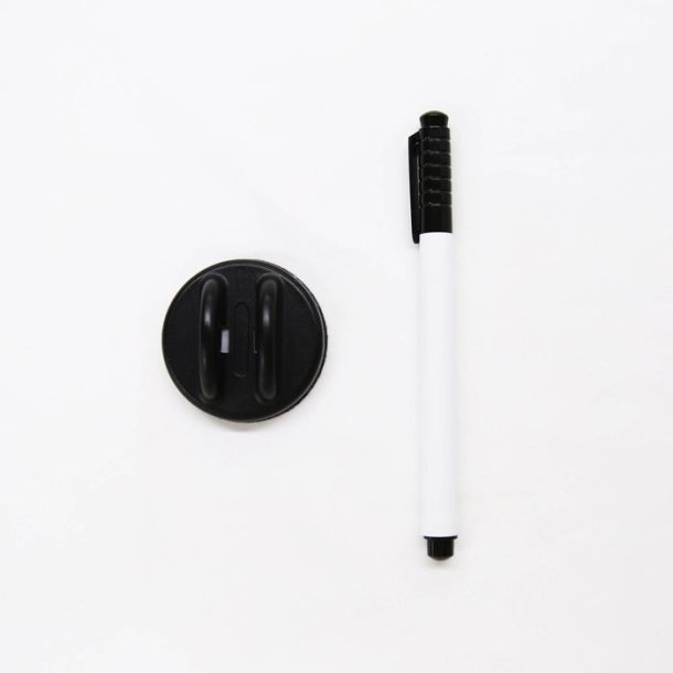 Magnetic whiteboard eraser with marker