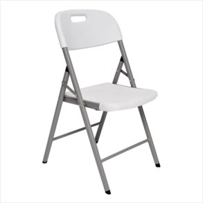 American folding chair with gray frame