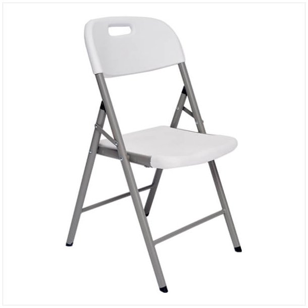 American folding chair with gray frame