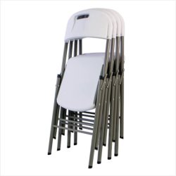 American folding chair with gray frame