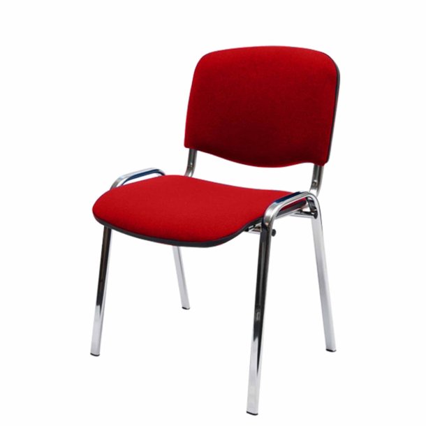 Comfort Basic chair with shiny frame (Red)