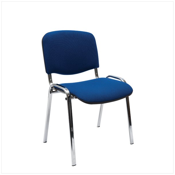 Comfort Basic chair with shiny frame (Blue)