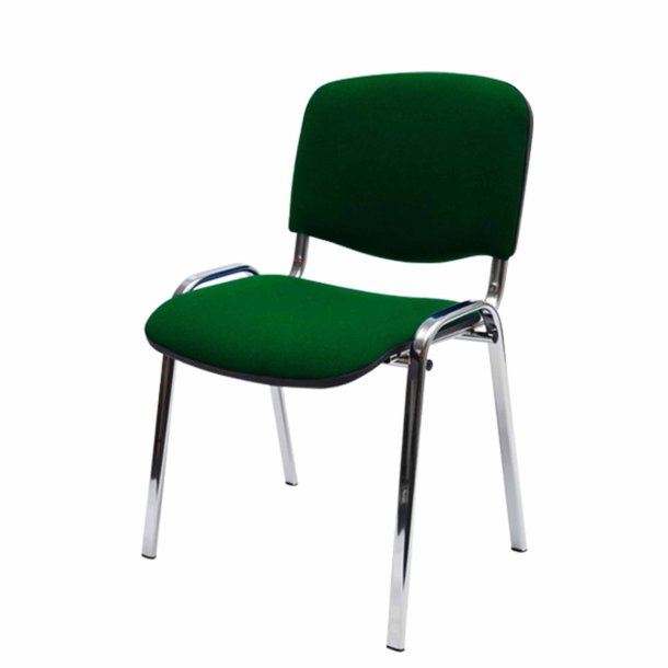 Comfort Basic chair with shiny frame (Green)