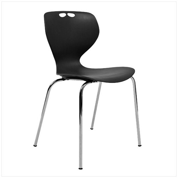 Oporto Kills Chair with Shiny Frame (Black)