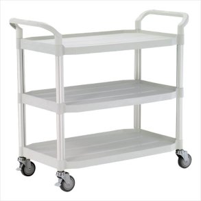 Rolling table with 3 shelves (Light gray)