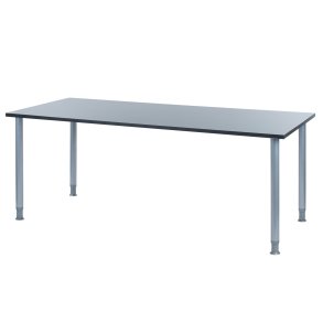 Oporto Futura canteen table, 180×80 cm, aluminum (anthracite)