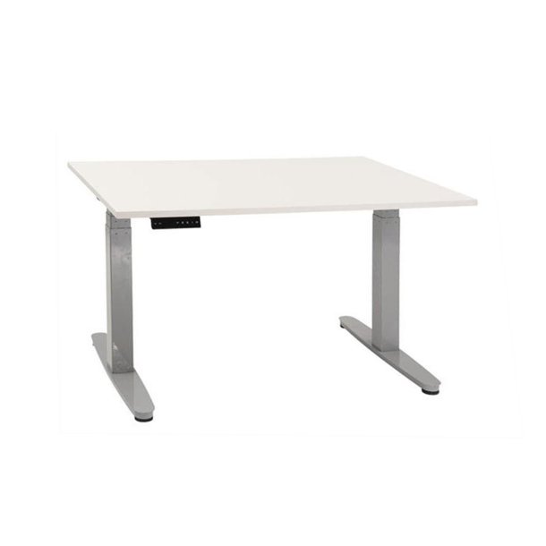 EP 6000 Height adjustable table - Decor laminate 80x120 cm (Table top white; Frame aluminum frame)