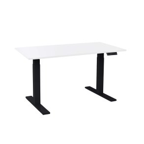 EP 6000 Height adjustable table - Decor laminate 80x120 cm (Table top white; Frame black frame)