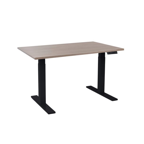 EP 6000 Height adjustable table - Decor laminate 80x120 cm (Tabletop bow; Frame black frame)