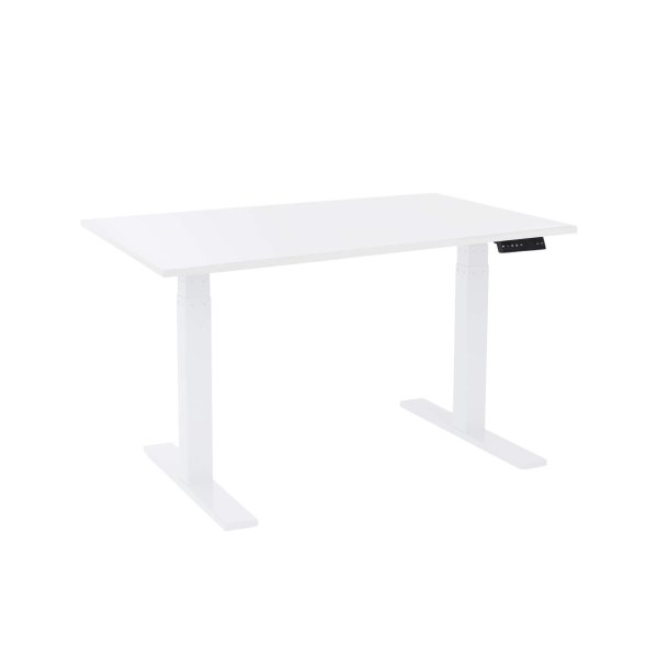 EP 6000 Height adjustable table - Decor laminate 80x120 cm (Table top white; Frame white frame)