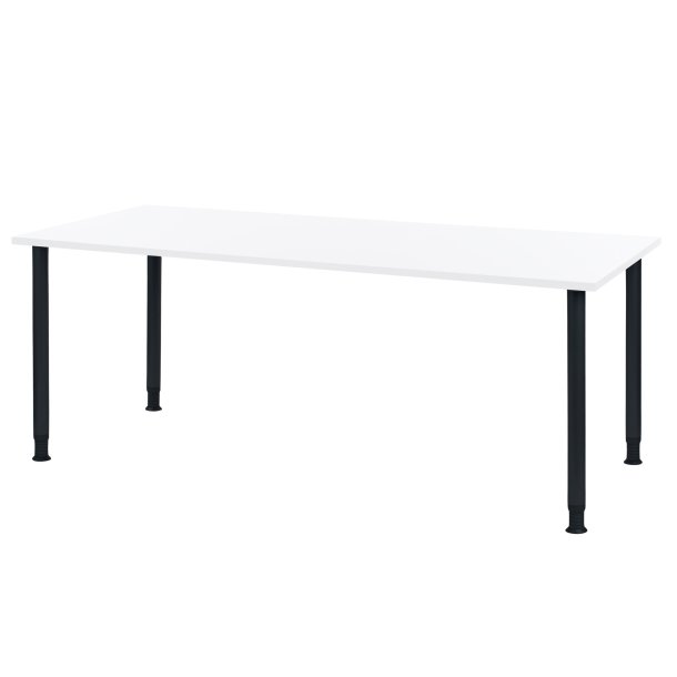 Oporto Futura canteen table, 180&times;80 cm, black (white)