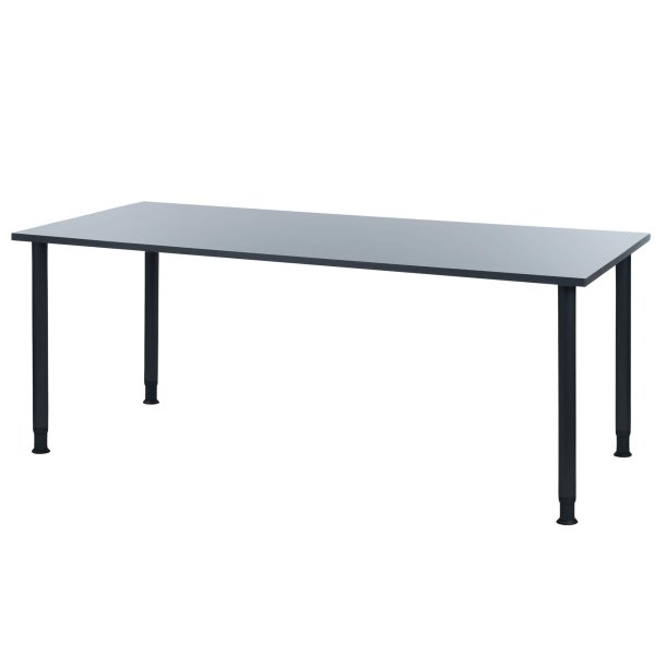 Oporto Futura canteen table, 180&times;80 cm, black (anthracite)