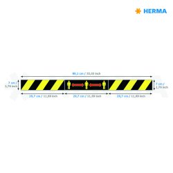 Herma etiket "Gulv markering m/pictogram" sort/gul (5)