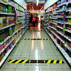 Herma etiket "Gulv markering m/pictogram" sort/gul (5)